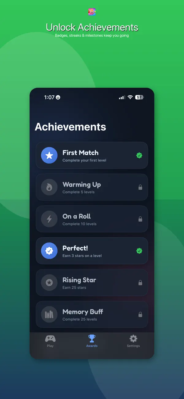 Tiny Genius Hub: Memory Match