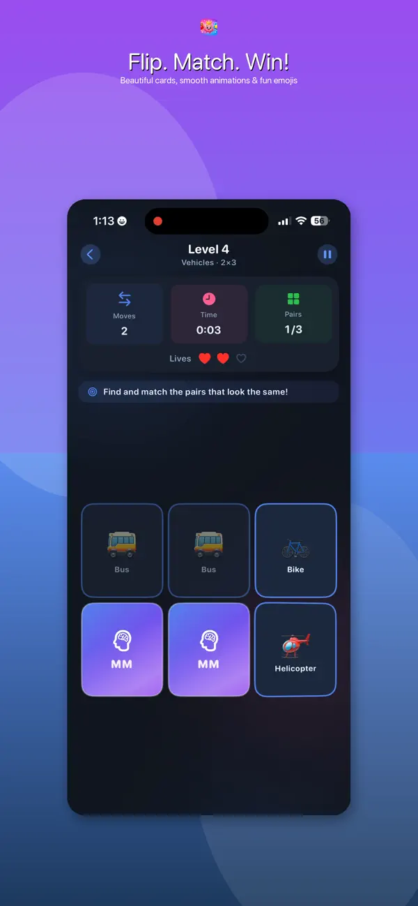 Tiny Genius Hub: Memory Match