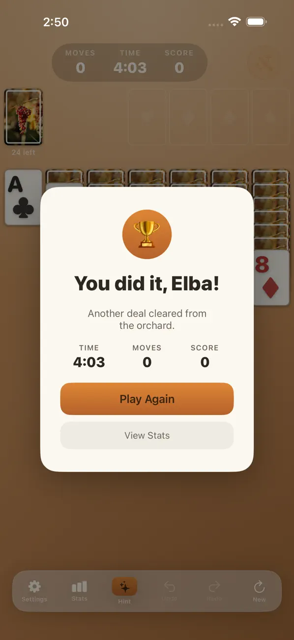 Elba's Solitaire