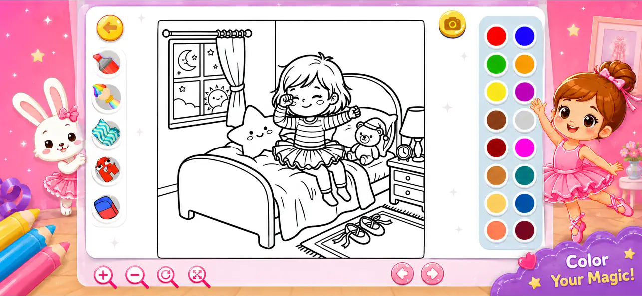 Ballerina Coloring Book Game