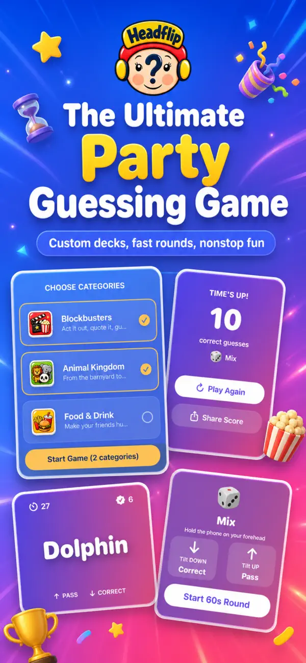 Headflip: Party Guessing Game