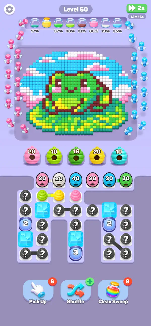 Pixel Honey: Color Cube Puzzle