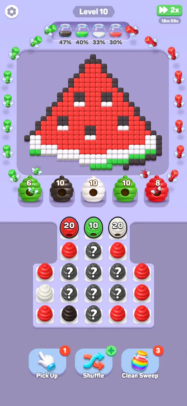 Pixel Honey: Color Cube Puzzle