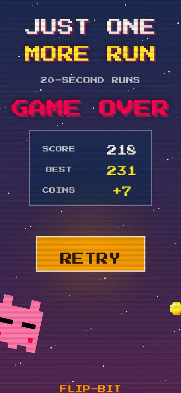FLIP-BIT! Gravity Pixel Runner