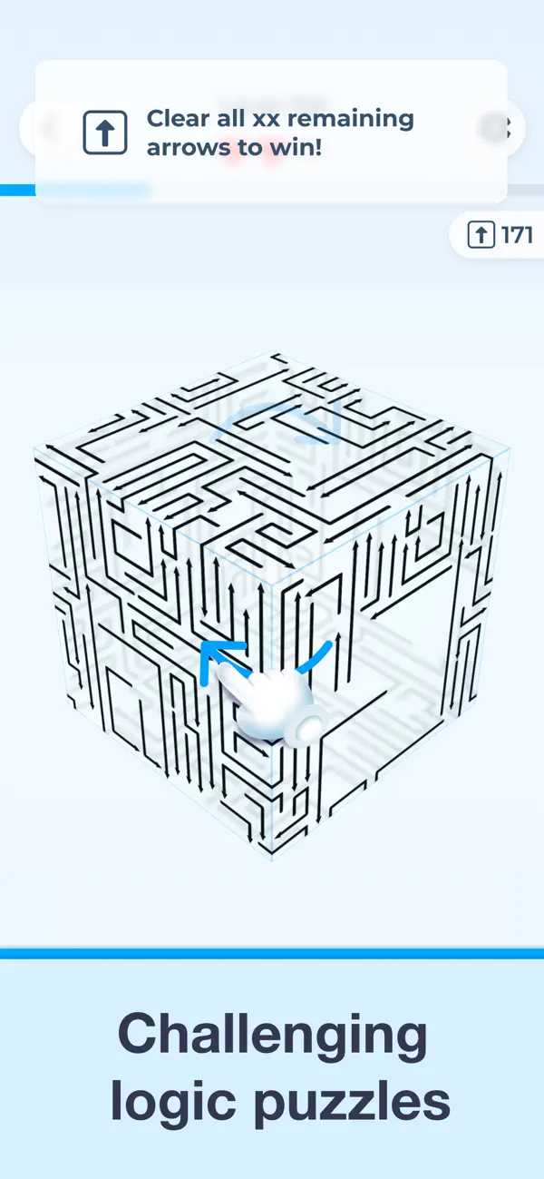 Arrow Cube 3D: Tap Away Puzzle