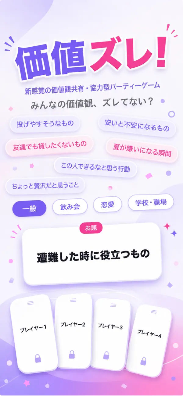 価値ズレ！ - 価値観協力オンラインゲーム