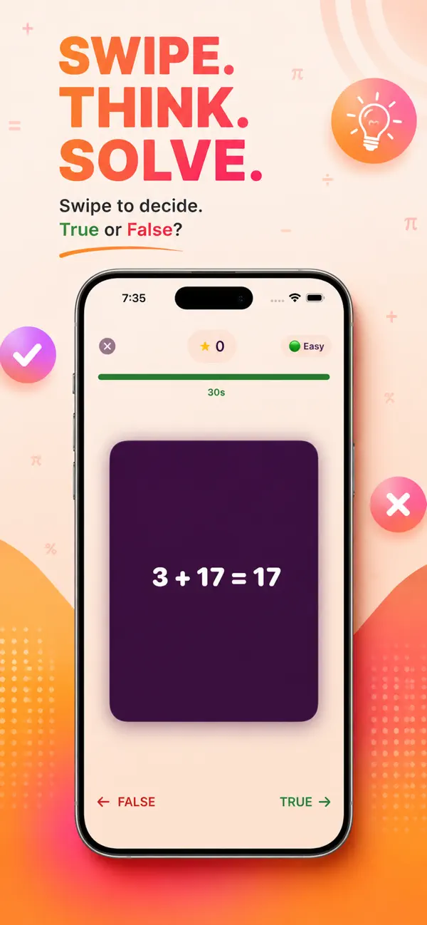 Swipe & Solve Math Puzzle