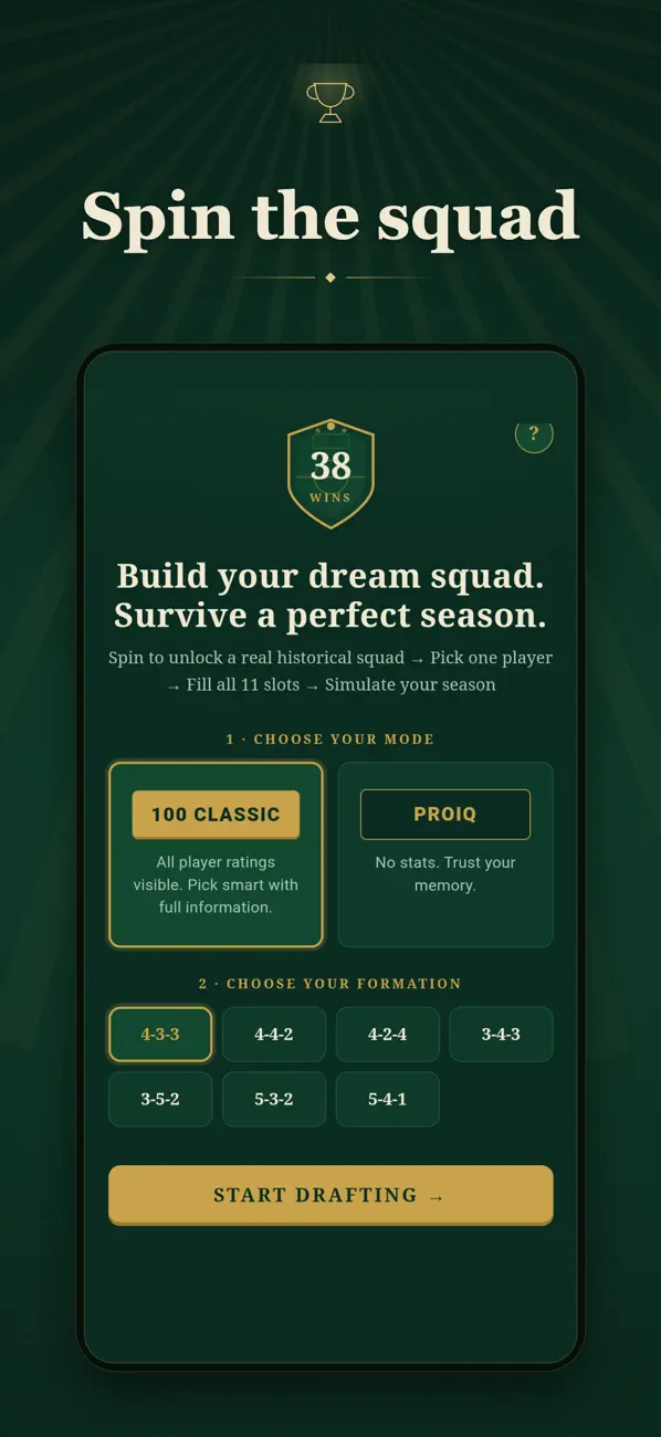 38 Wins: Football Draft