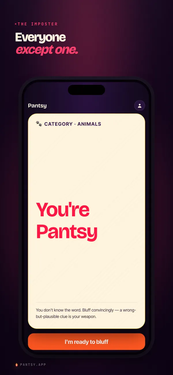 Pantsy — Imposter Party Game