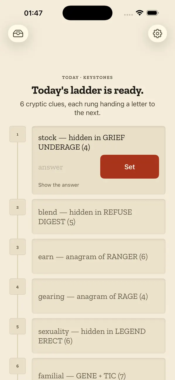 Foolscap: Daily Cryptic