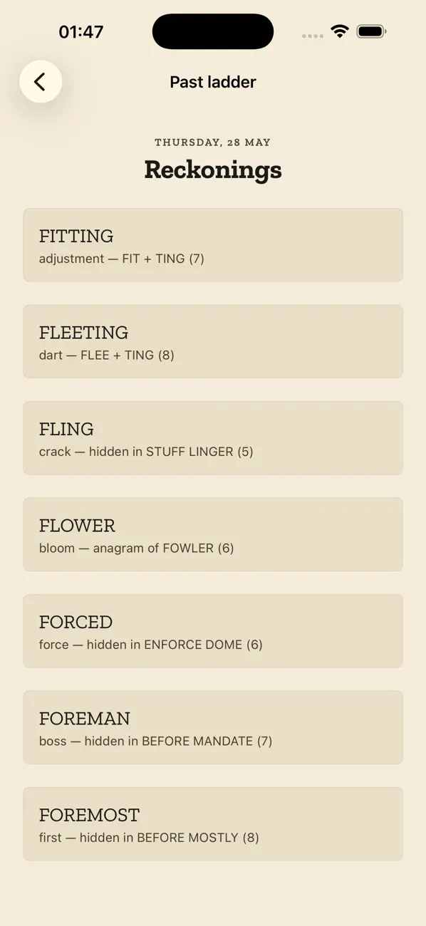 Foolscap: Daily Cryptic
