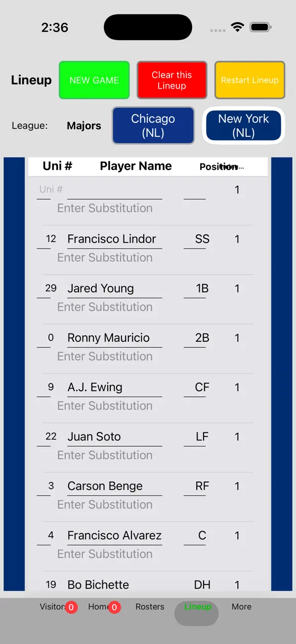 My Baseball Scorecard