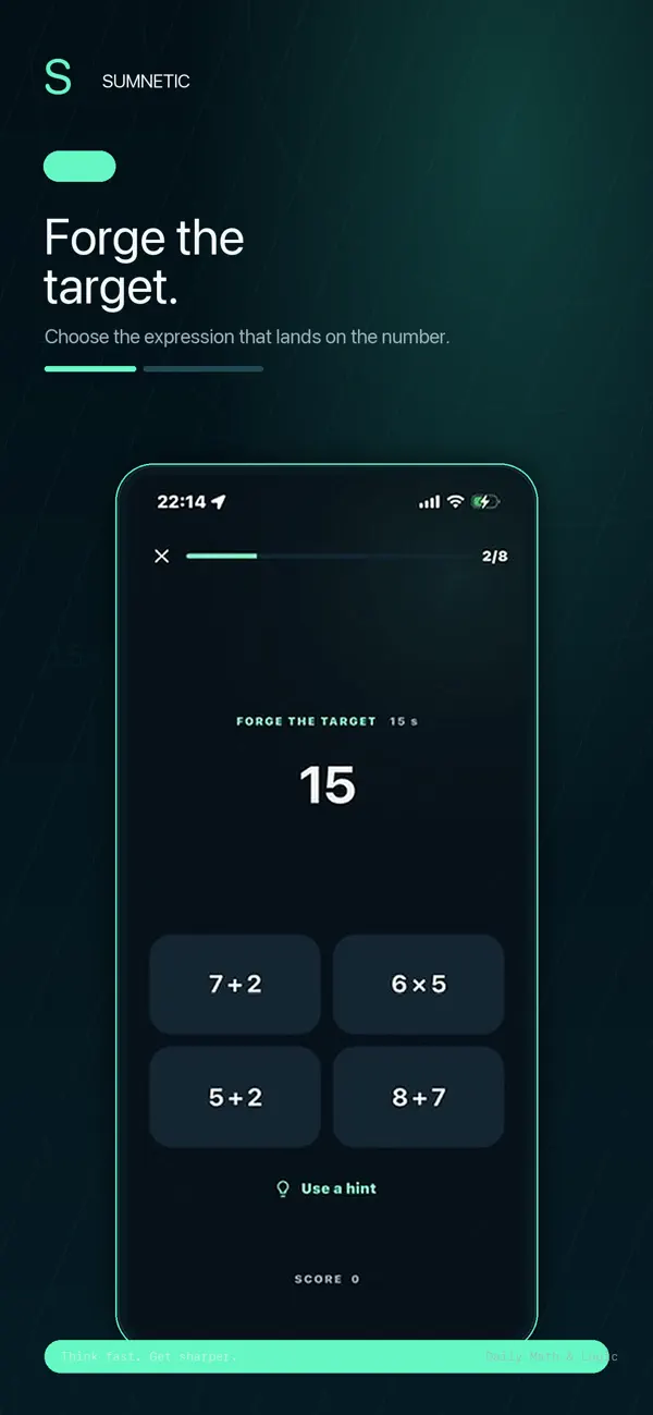 SUMNETIC: Mental Math Game