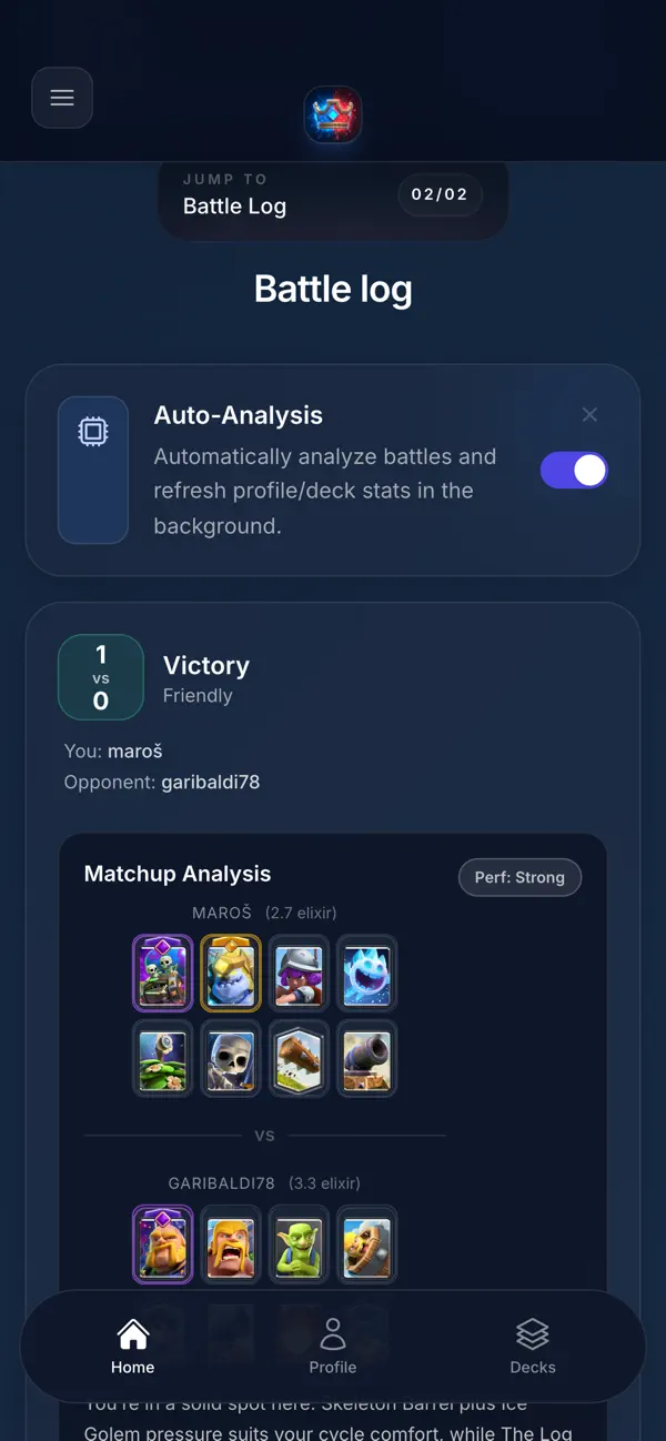 Battle Coach AI