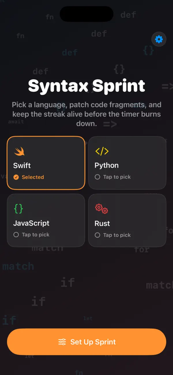 Syntax Sprint