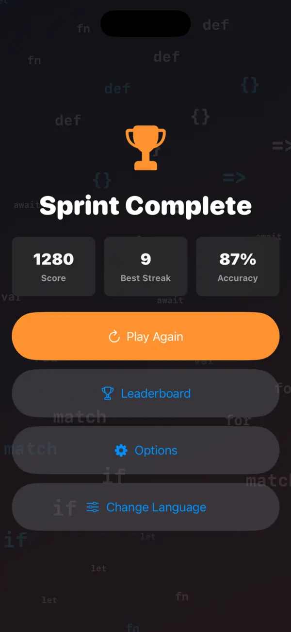 Syntax Sprint