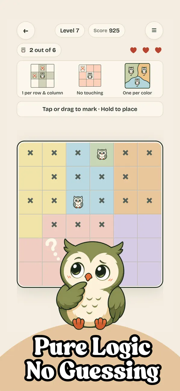 Hoot Grid: Logic Puzzles