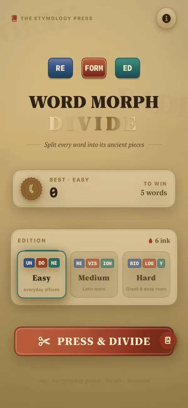 Word Morph Divide