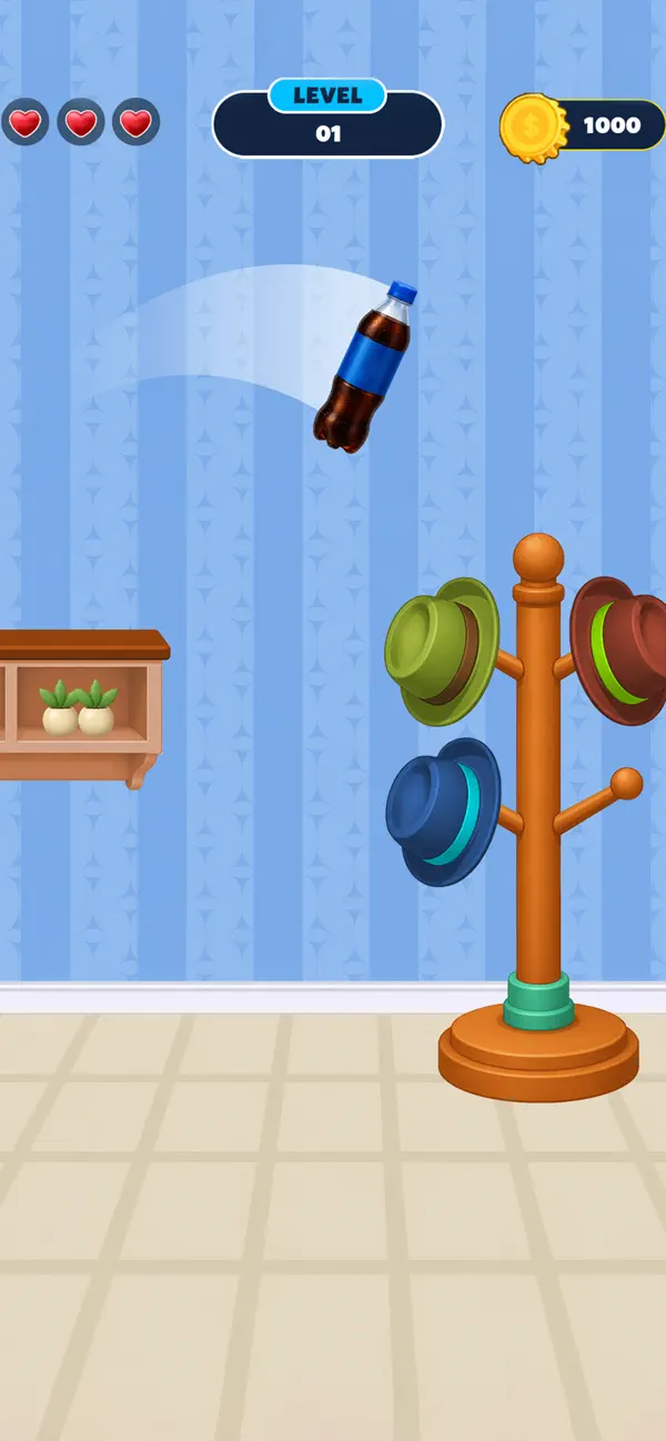 Bottle Bounce Flip Rush Game