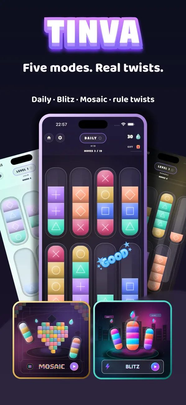 Tinva: Sort Puzzle & Twists