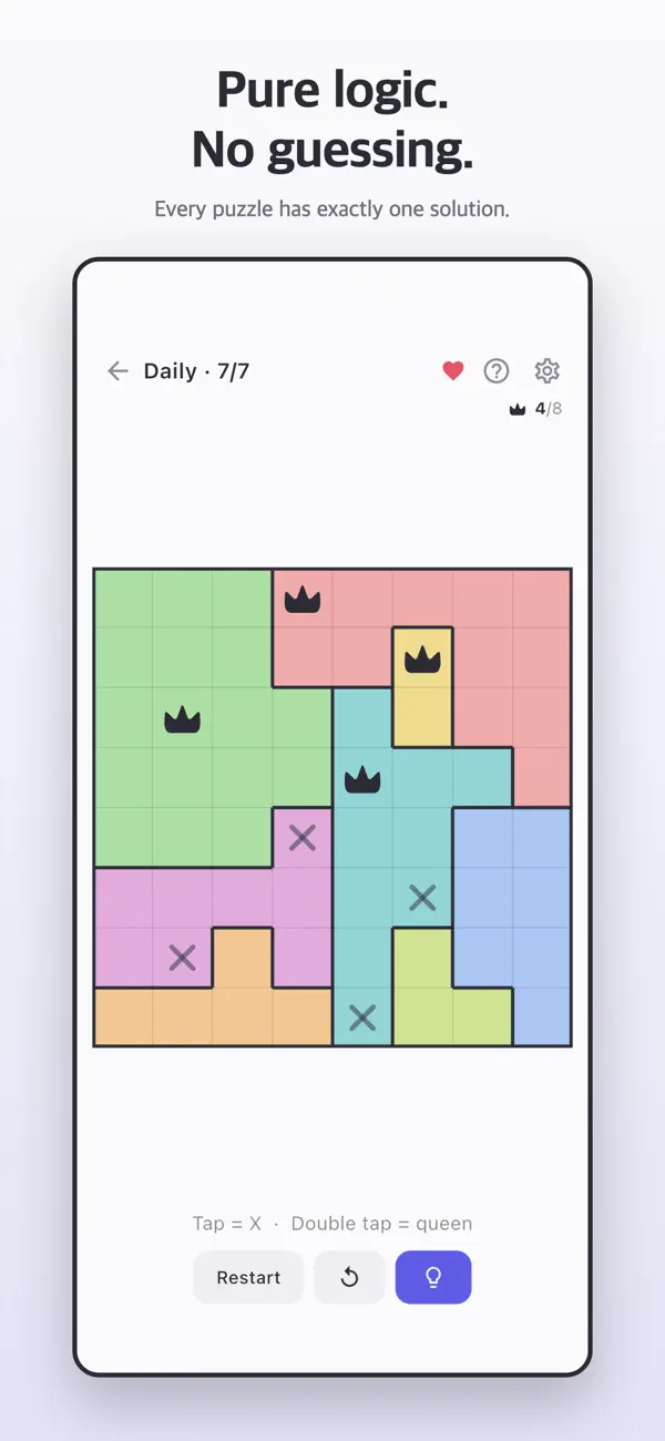 Queenkan — quiet logic puzzle