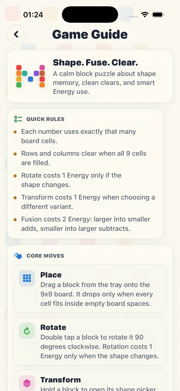 Mini Moves: Block Fusion