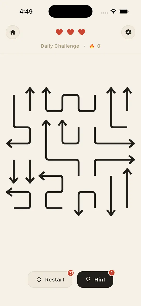 Arrows Out: Line Puzzle