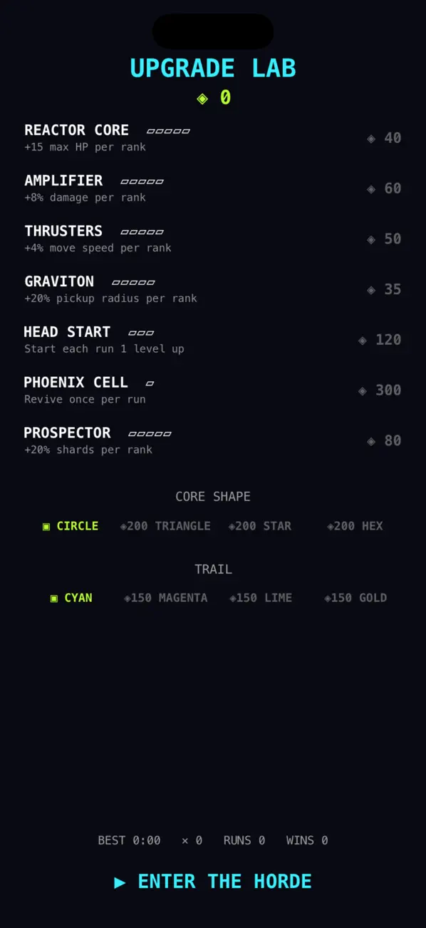 Neon Horde — Arena Survivor