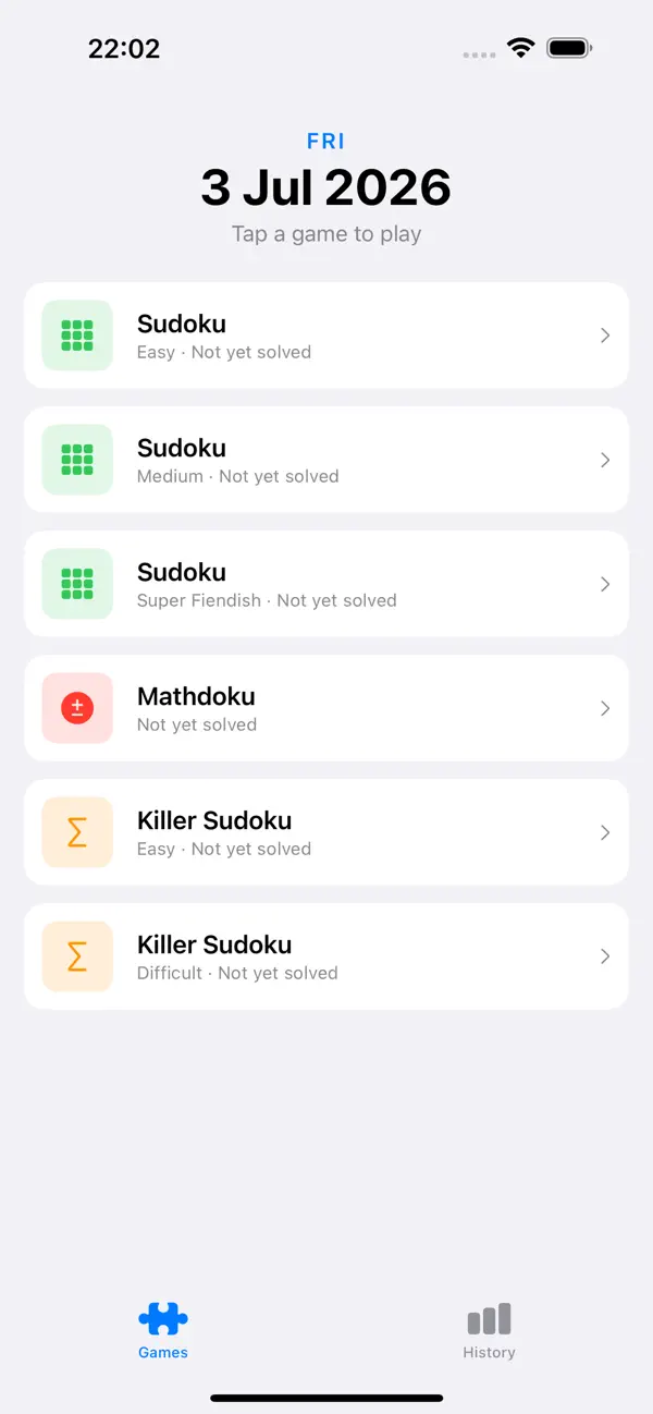 Puzzlo: Sudoku & Mathdoku