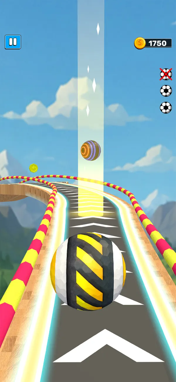 Rolling Ball Runner Sky Goal