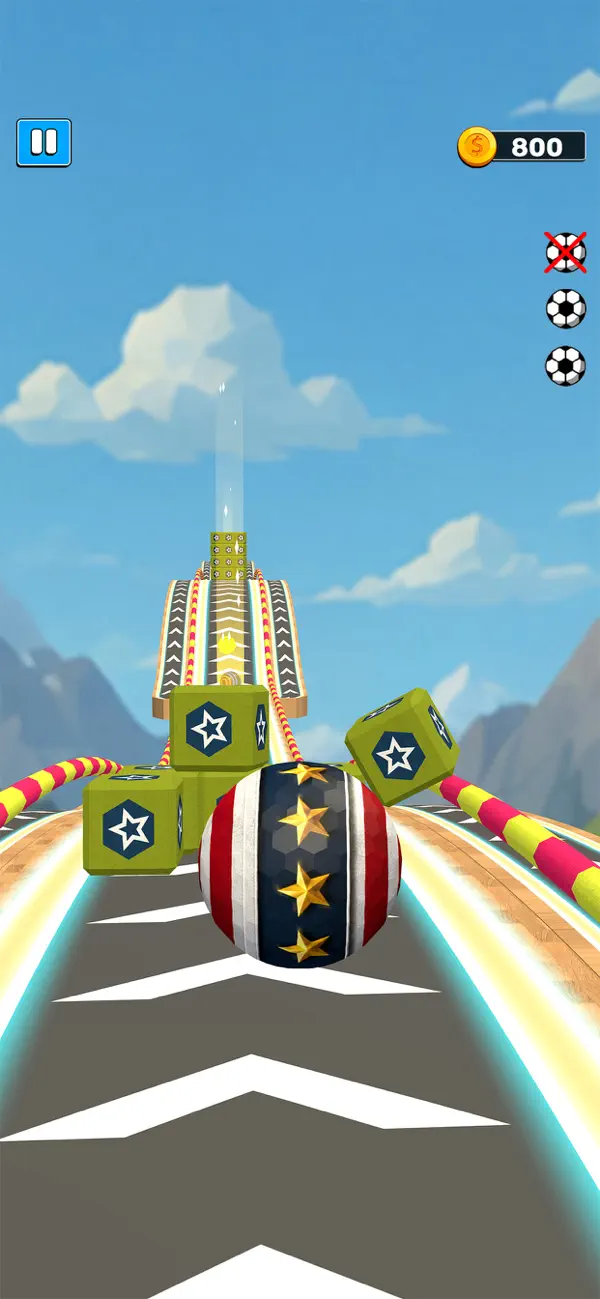 Rolling Ball Runner Sky Goal