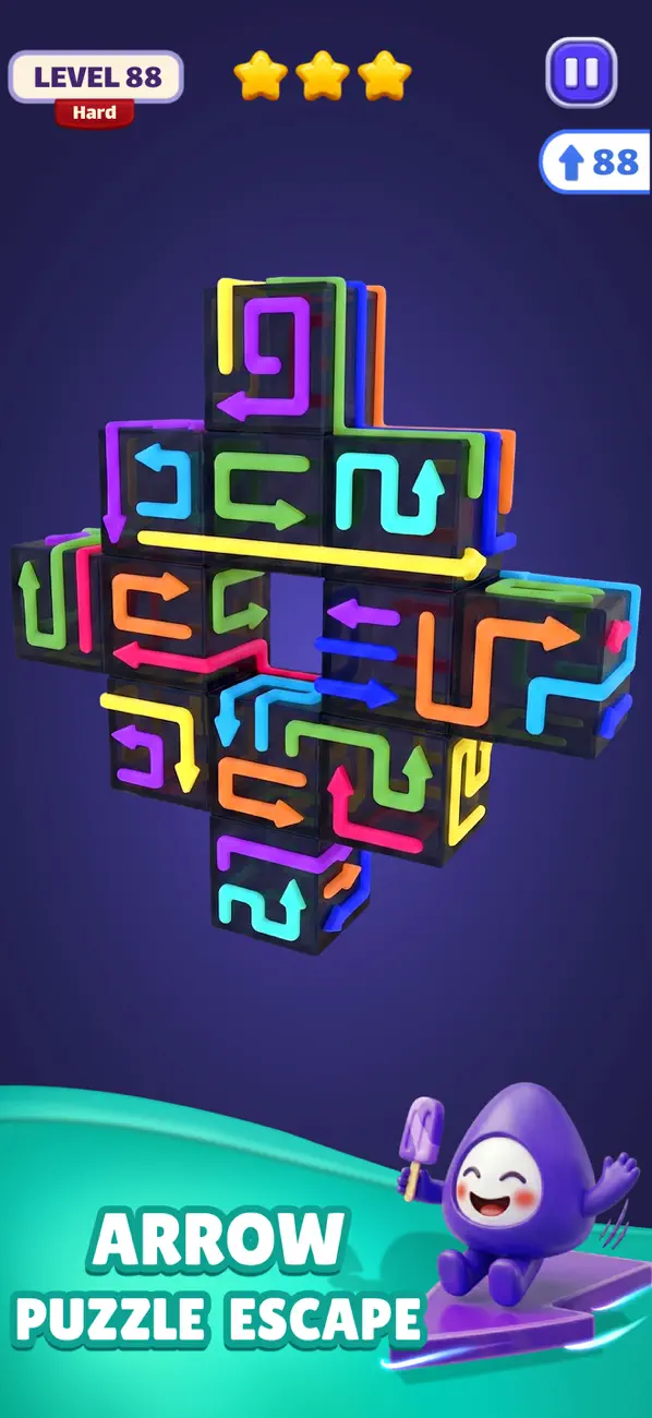 Arrow 3D Cube: Tap Away