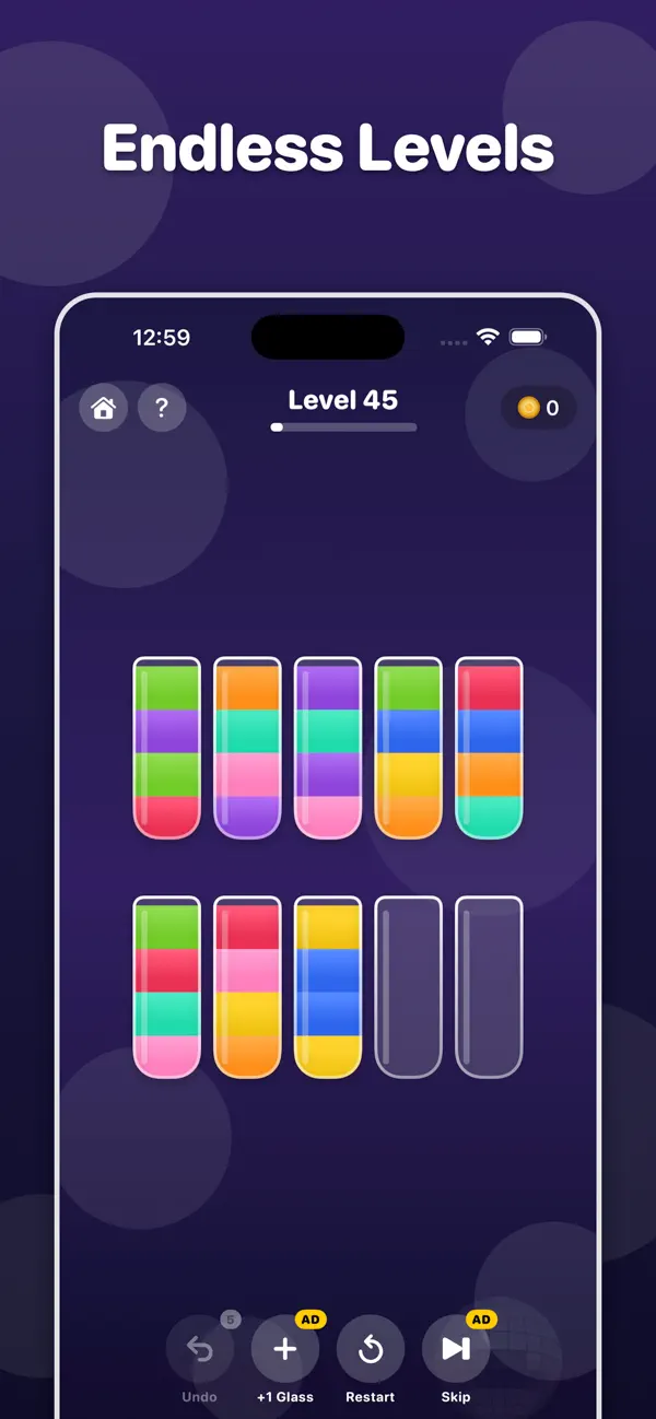 Water Sort: Cocktail Puzzle