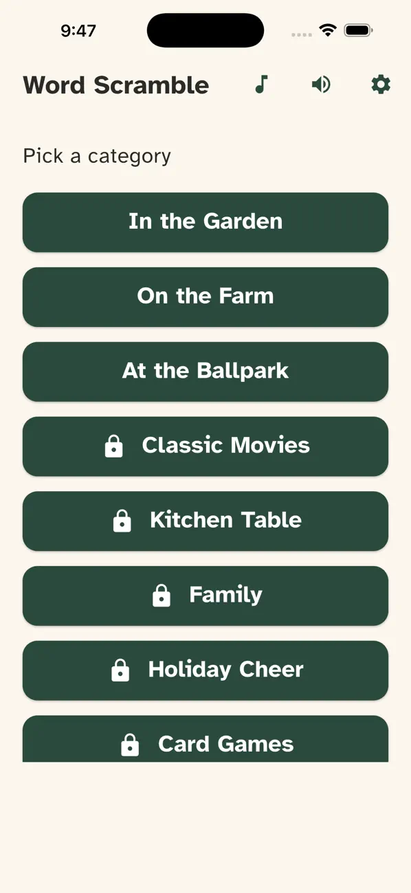 Word Scramble: Cloverbrook