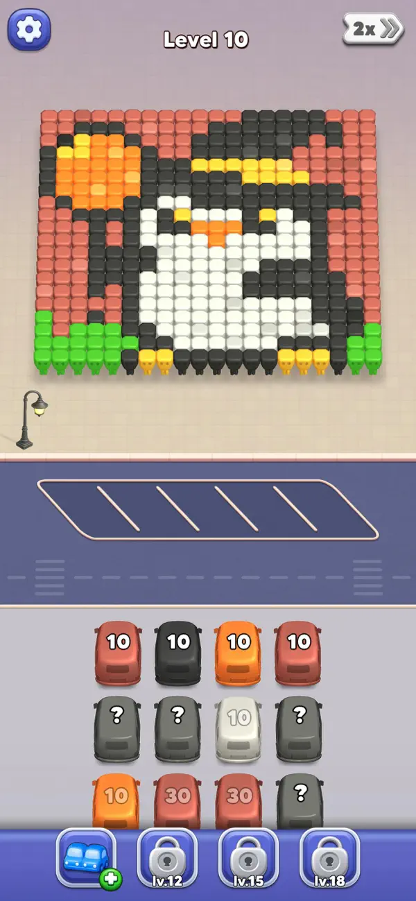 Pixel Break: Car Sort