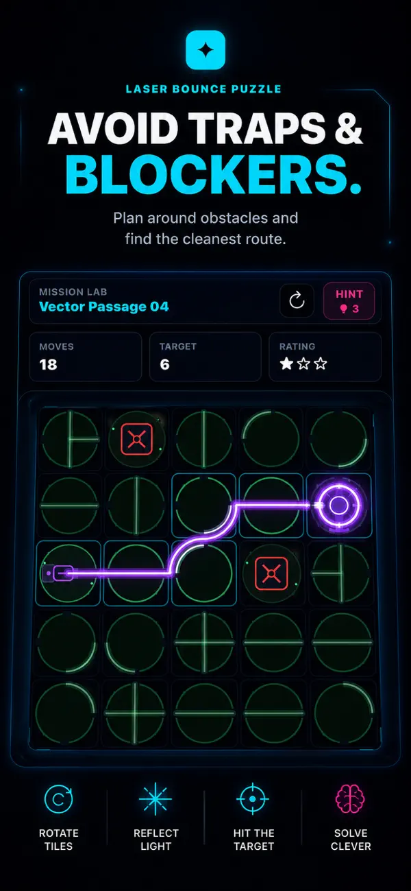 Laser Bounce Puzzle