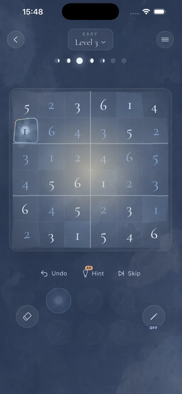 Mini Sudoku 6x6 Daily Puzzle