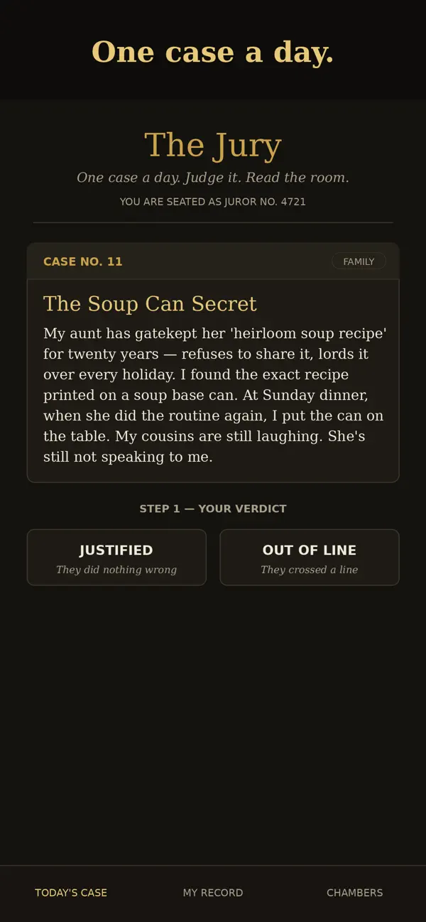 The Jury: Daily Verdicts