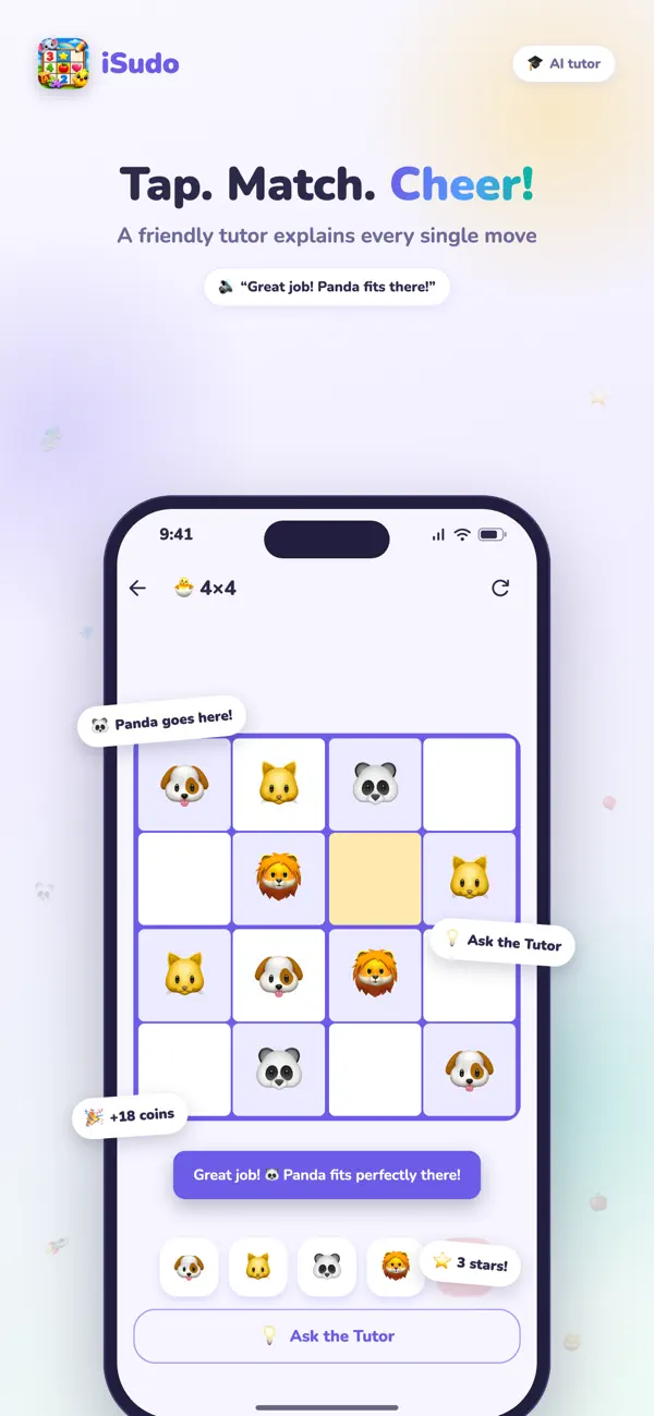 iSudo: Sudoku for Kids
