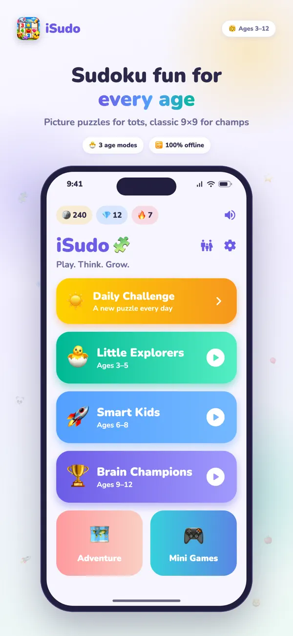 iSudo: Sudoku for Kids