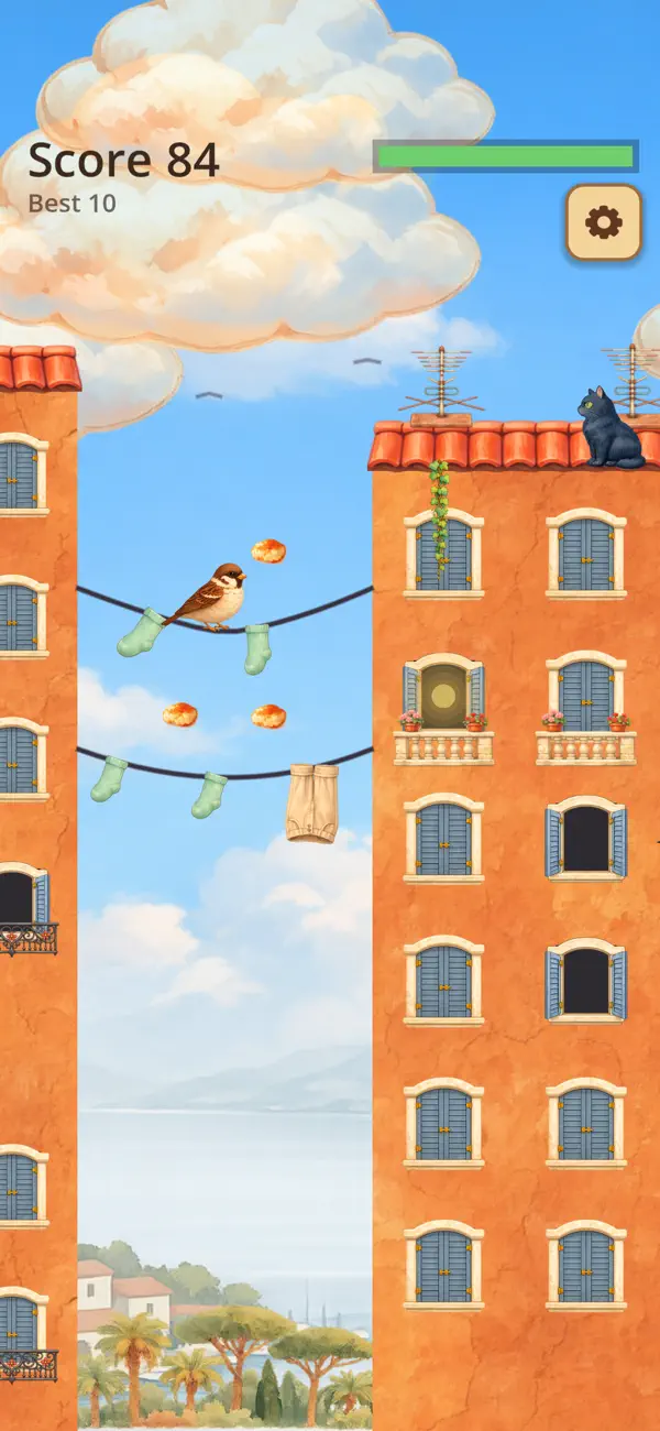 Sparrows on Clotheslines