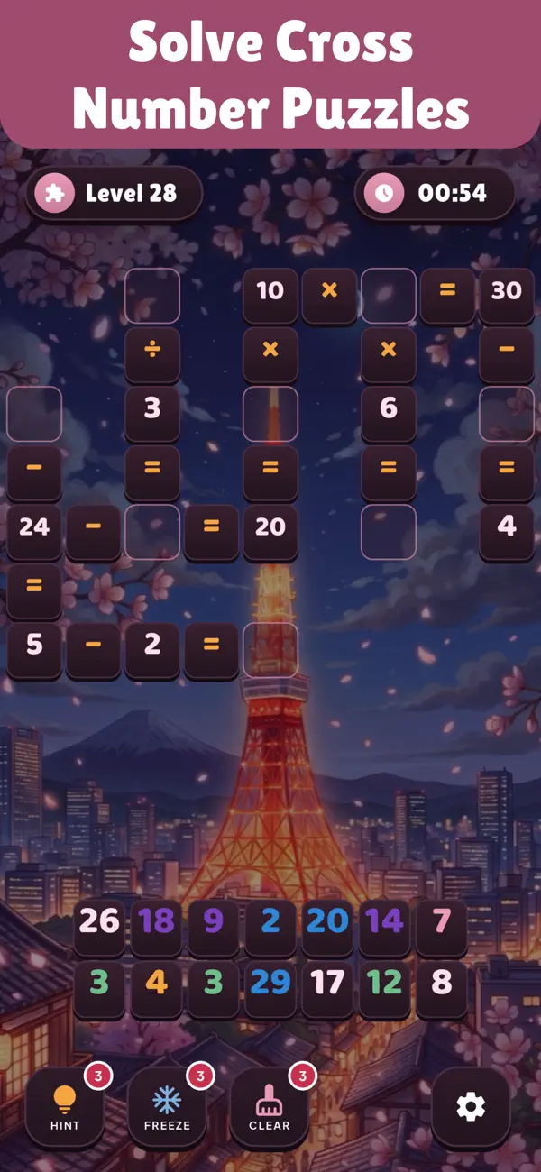 Number Crossword: Math Puzzle