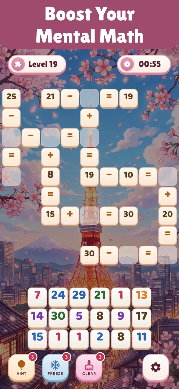 Number Crossword: Math Puzzle