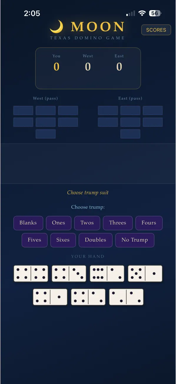 MOON Texas Domino Game