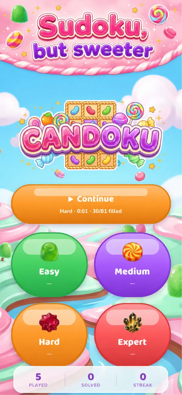 Candoku: Sudoku Offline Puzzle
