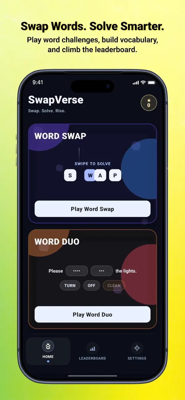 SwapVerse: Word Puzzle Game