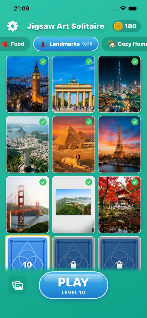 Jigsaw Art Solitaire Puzzle