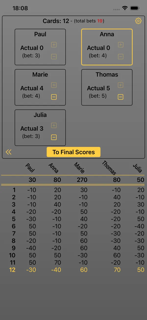Wizard Scorebook