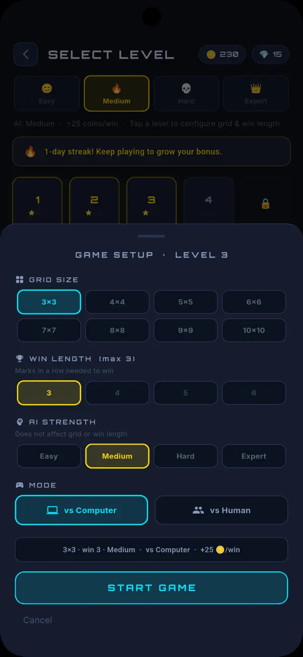 Tic Tac Toe: ForgeXO Game