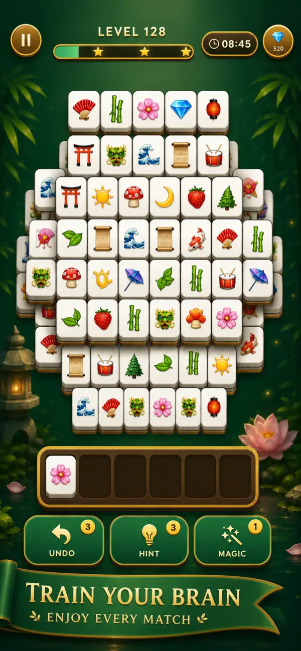 Mahjong Solitaire: Large Tile
